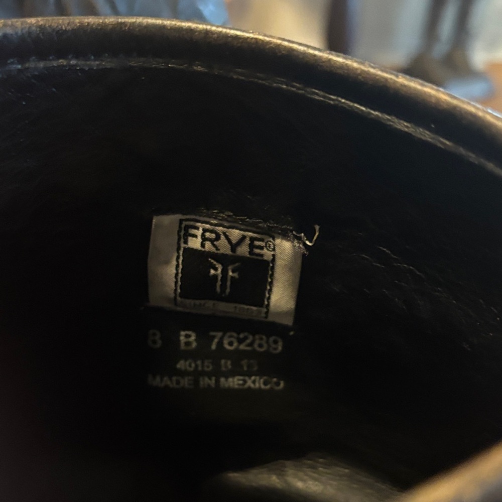 FRYE Vera Studded Black Leather Mid-Calf Boots - Picture 7 of 11